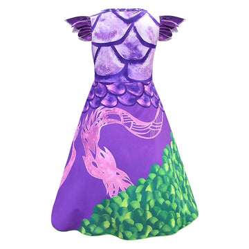 Los Descendientes Descendants 3 Mal Cosplay Halloween Carnaval Vestido para Niñas